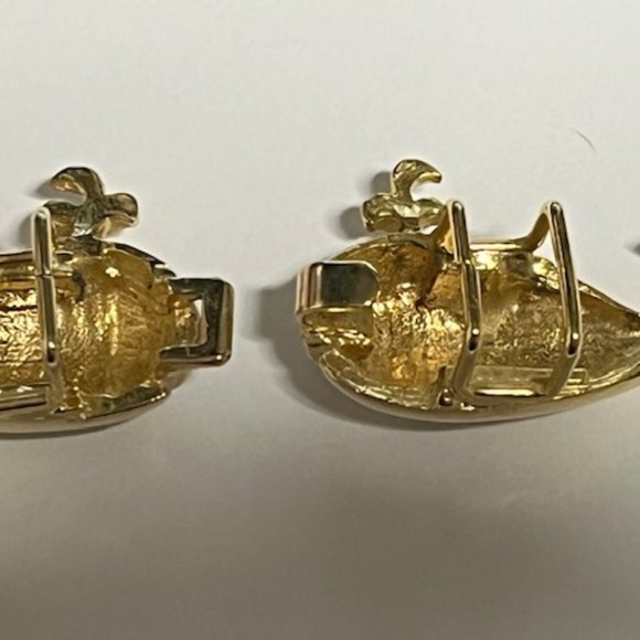 VTG Mimi Di N 1979 Gold Tone Metal 2 Piece Whale Belt Buckle main image 12
